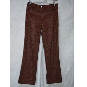 Leifsdottir Brown & Black Textured Pattern Bootcut Pants-0 Anthropologie